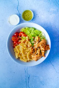 Bowl Chicken Pasta Pesto