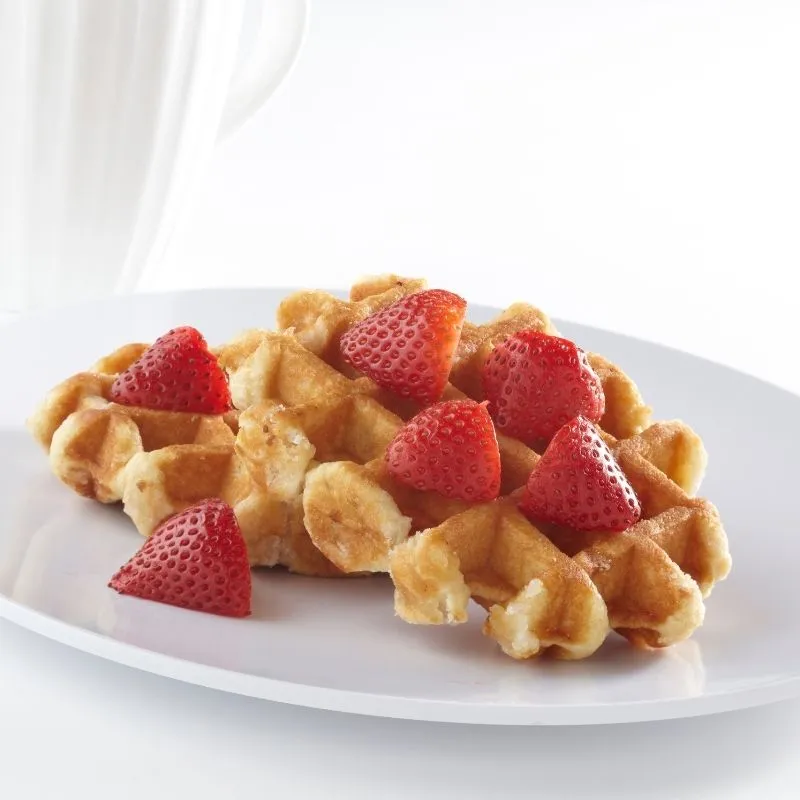 Waffles con fresas