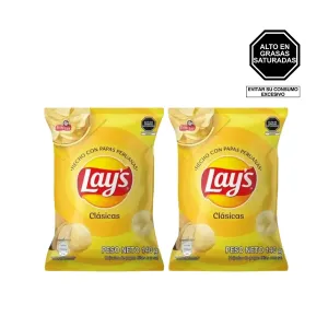 Pack 2 Papas Lays Clasicas X 140 Gr