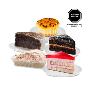 Pack (1 Tres Leches + 1 Torta De Chocolate + 1 Torta Helada + 1 Torta Selva Negra + 1 Cheesecake De Maracuya)