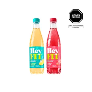 Pack (1 Hey Fit Pina Colada Pet 600Ml + 1 Hey Fit Toronja - Camu Camu Pet 600Ml)