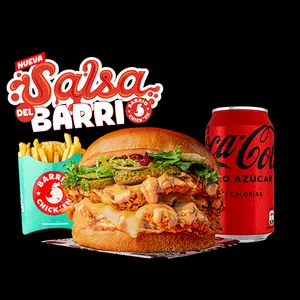 Combo Doble Chicken Burger Del Barrio