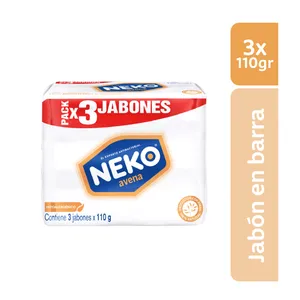 TRIPACK JABON NEKO AVENA 110G ANTIBACTERIAL