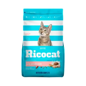Comida De Gato Ricocat Carne Pescado Y Leche X 500 Gr