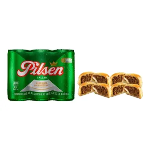 Pack (4 Empanada De Carne + 1 Cerveza Pilsen Callao Sixpack Lata x 269 Ml)