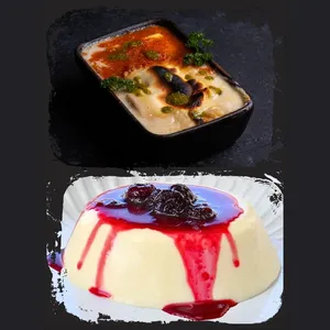 Lasaña vegetariana más panna cotta