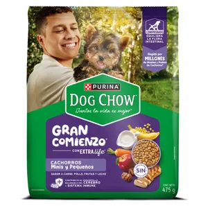 CONCENTRADO DOG CHOW CACHORROS MINIS PEQUEÑOS X 475 GRS
