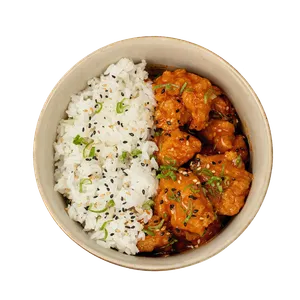 Spicy Korean Chicken + Arroz