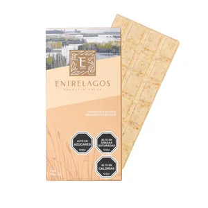 1044- Tableta chocolate blanco crocante barquillo 60 gr