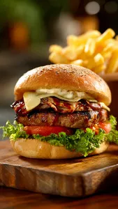 HAMBURGESA ESPECIAL CARNE+PAPITAS