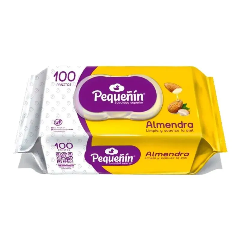 Pañitos húmedos Pequeñín Almendra x 100 und Pañitos húmedos Pequeñín Almendra x 100 und
