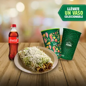 1 Flautas + 1 Coca Cola