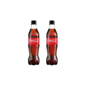 Pack 2 Gaseosa Coca Cola Zero Azucar 600 ml