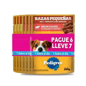 Alimento húmedo perro pedigree surtido razas pequeñas x 700 grs promo pack