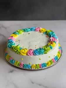 Queque rosetas de colores