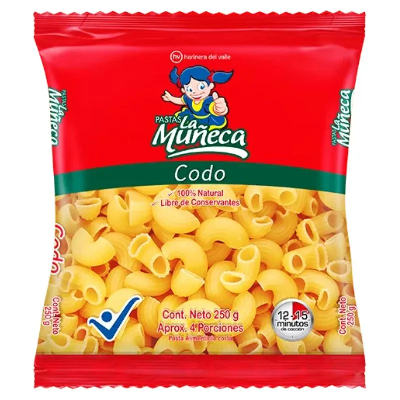 Pastas la muñeca codo x 250 grs