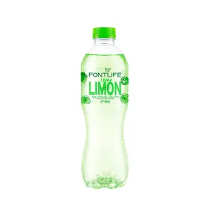 Agua Saborizada Fontlife Limón Con Gas X 650 Ml