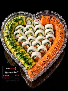 Torta Sushi 60 Piezas Premium o Corazón