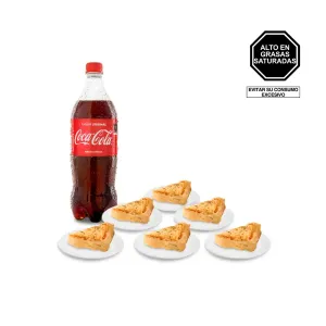 Pack (6 Empanada de Pollo con champiñones + 1  Gaseosa Coca Cola 1 L)