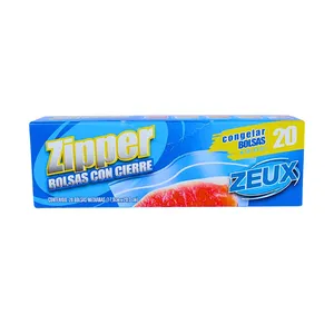 Bolsas con cierre zeux zipper freezer bags x 20 unds