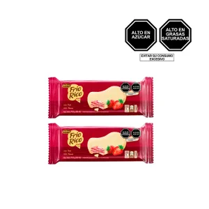 Pack 2 Helado Frio Rico Fresa Paleta 93 Ml