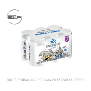 Cerveza Tres Cruces Light Six Pack Lata X 310 Ml