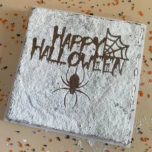 Brownie gigante dibujo de Halloween