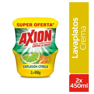 2 LAVAPLATOS CREMA  AXION 450G EXPLOSION CITRICA