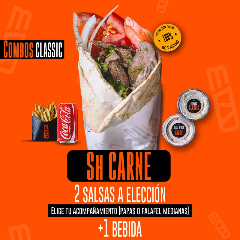 Combo Shawarma Carne Combo Shawarma Carne