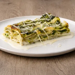 Lasaña Alcachofa-Pesto