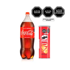 Pack (1 Papas Pringles Original X 104 Gr + 1 Gaseosa Coca Cola X 2.25 Lt)