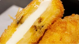 Kushiage de Plátano con Queso