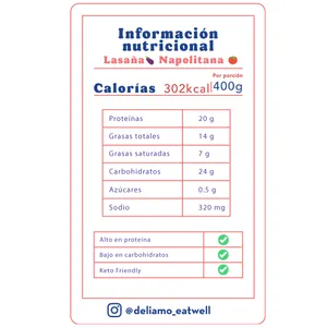 Parmigiana Napolitana - personal (400 gramos)