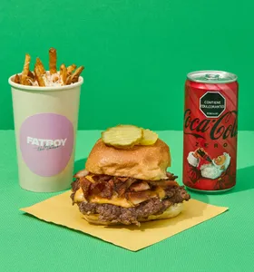 Combo Hamburguesa FatBoy Doble Cheese & Bacon