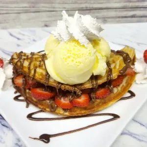 Waffle helado doble