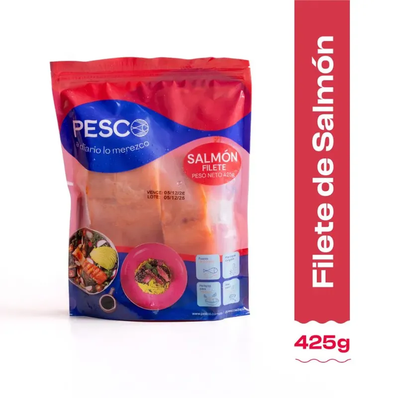 FILETE DE SALMON PESCO X 425 GR FILETE DE SALMON PESCO X 425 GR