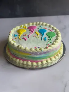 Queque globos colores