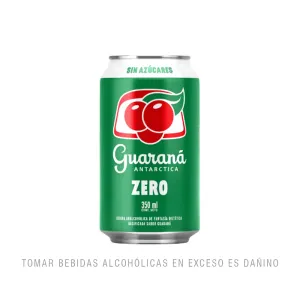Gaseosa Guarana Antarctica Zero X 350 Ml