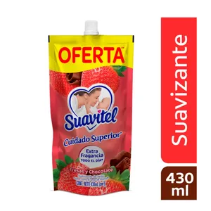 SUAVIZANTE SUAVITEL CUIDADO SUPERIOR FRESAS CHOCOLATE 430ML DOYPACK