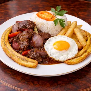 Lomo saltado a lo pobre