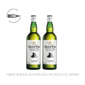 Pack (2 Whisky Black & White 750 Ml)