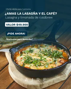 Combo Lasagna + Limona de Coldbrew