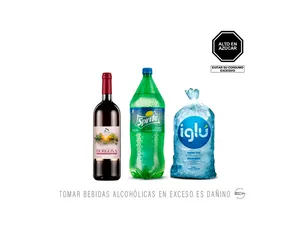 Pack (Vino Altos Del Sur Borgoña 750 Ml + Gaseosa Sprite 2.25 Lt + Hielo Iglu 1.5 Kg)