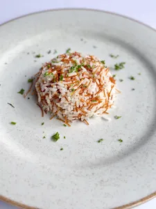 Arroz con Tocino y Pasta