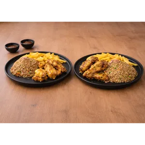 Combo arroz al wok + pollo a la naranja +  papas fritas (2 personas)