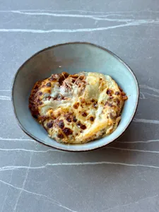 Lasagna de berenjenas y ragout de verduras
