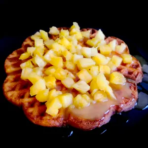Waffle piña miel