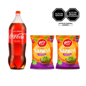 Pack (2 Nachos Jappy Snack Original 200 Gr + 1 Gaseosa Coca Cola 2.25 Lt)