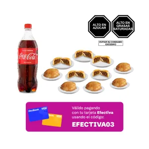Pack (5 Empanada De Carne + 5 Empanada De Pollo + 1 Coca Cola x 1 Lt)