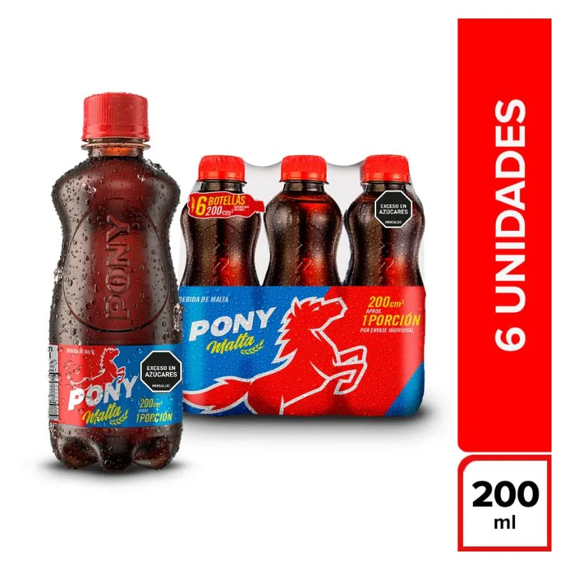 SIXPACK BEBIDA DE MALTA PONY MALTA GO X 200 CC PET SIXPACK BEBIDA DE MALTA PONY MALTA GO X 200 CC PET